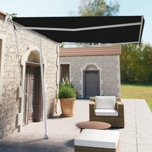 vidaXL Samostatne stojaca automatická markíza 300x250 cm antracitová