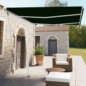 vidaXL Samostatne stojaca automatická markíza 350x250 cm antracitová