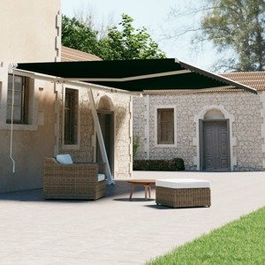 vidaXL Samostatne stojaca automatická markíza 500x300 cm antracitová