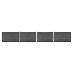 vidaXL Sada plotových panelov WPC 699x105 cm čierna