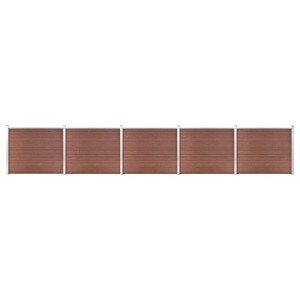 vidaXL Sada plotových panelov WPC 872x146 cm hnedá