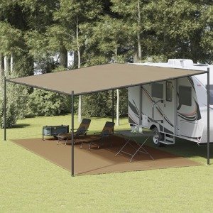 vidaXL Koberec do stanu sivohnedý 400x800 cm HDPE