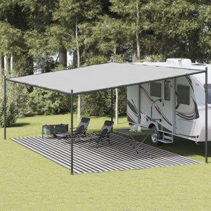 vidaXL Stanový koberec antracitovo-biely 400x600 cm HDPE