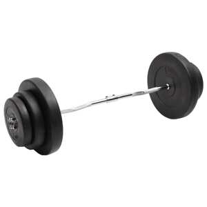 vidaXL Zakrivená obojručná činka so závažiami 60 kg