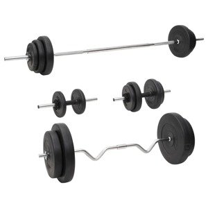 vidaXL Sada obojručných a jednoručných činiek so závažiami 90 kg