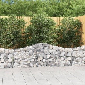vidaXL Oblúkový gabionový kôš 30 ks 200x30x60/80 cm pozinkované železo