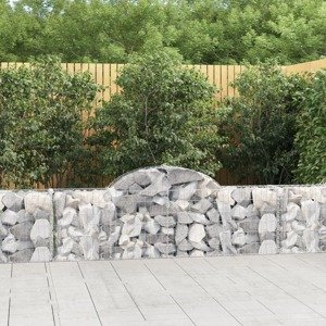 vidaXL Oblúkový gabionový kôš 40 ks 200x30x60/80 cm pozinkované železo