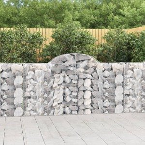 vidaXL Oblúkové gabiónové koše 50 ks 200x30x100/120cm pozinkov. železo
