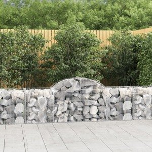 vidaXL Oblúkový gabionový kôš 40 ks 200x50x60/80 cm pozinkované železo