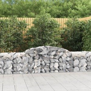 vidaXL Oblúkový gabionový kôš 30 ks 300x50x60/80 cm pozinkované železo