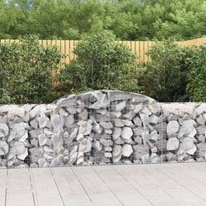 vidaXL Oblúkové gabionové koše 30ks 300x50x80/100cm pozinkované železo