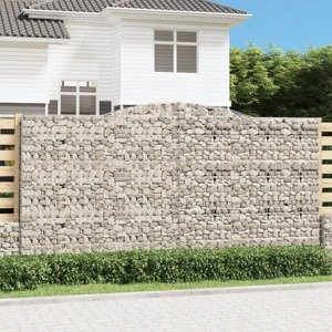 vidaXL Oblúkový gabionový kôš 10ks 400x50x200/220cm pozinkované železo