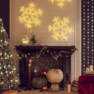 vidaXL Silueta vianočnej vločky s LED 2 ks teplé biele 59x59 cm