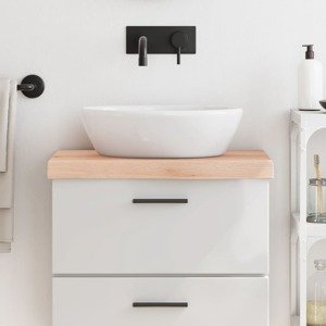 vidaXL Kúpeľňová doska 60x40x(2-6) cm neošetrený masív