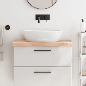vidaXL Kúpeľňová doska 80x30x(2-6) cm neošetrený masív