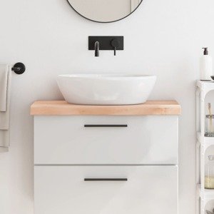 vidaXL Kúpeľňová doska 80x40x(2-6) cm neošetrený masív