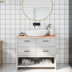 vidaXL Kúpeľňová doska 100x40x2 cm neošetrený masív