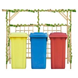 vidaXL Záhradná pergola pre tri koše impregnovaná borovica
