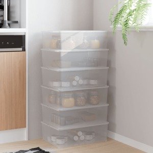 vidaXL Plastové úložné boxy 6 ks 10 l stohovateľné