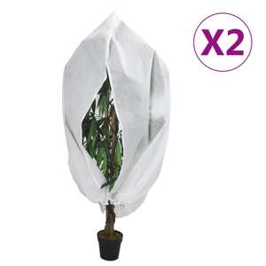 vidaXL Flísové kryty na rastliny so zipsom 2 ks 70 g/m² 3,93x3 m