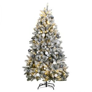 vidaXL Umelý výklopný vianočný stromček 300 LED a sada gúľ 270 cm