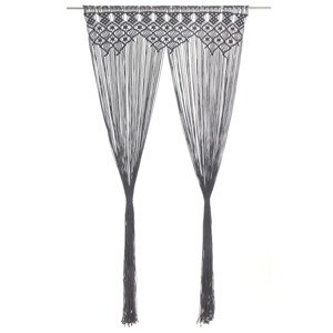 vidaXL Záclona macrame antracitová 140x240 cm bavlna