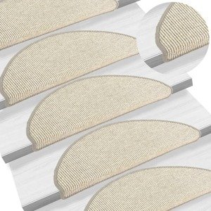 vidaXL Samolepiace nášľapy na schody 15 ks 65x21x4 cm strieborné