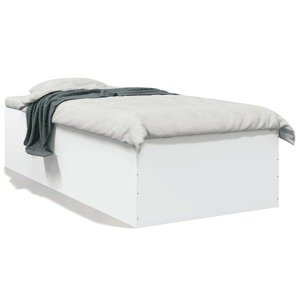 vidaXL Posteľný rám biely 75x190 cm kompozitné drevo