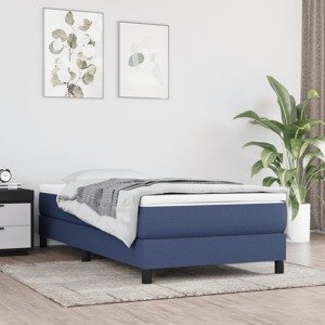 vidaXL Matrac s taštičkovými pružinami modrý 80x200x20 cm látka