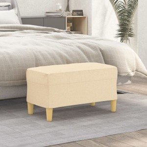 vidaXL Lavica krémová 70x35x41 cm látka