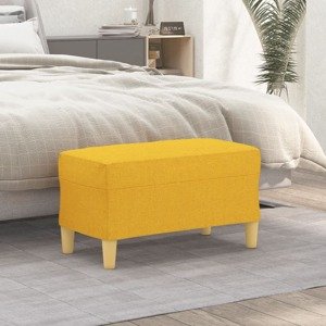 vidaXL Lavička bledožltá 70x35x41 cm látka