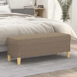 vidaXL Lavička sivohnedá 100x35x41 cm látka