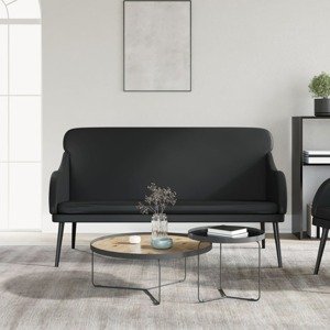 vidaXL Lavička čierna 110x76x80 cm umelá koža