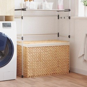 vidaXL Kôš na bielizeň s 3 priehradkami 75x42,5x52 cm vodný hyacint