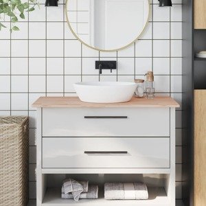 vidaXL Kúpeľňová doska 100x50x1,5 cm masívny buk