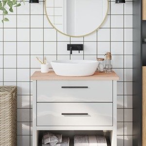 vidaXL Kúpeľňová doska 80x40x2,5 cm masívny buk