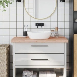 vidaXL Kúpeľňová doska 100x60x4 cm masívny buk