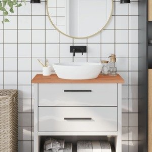vidaXL Kúpeľňová doska 80x40x2,5 cm masívny buk