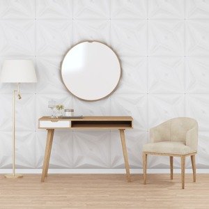 vidaXL Nástenné panely 24 ks, biele 50x50 cm, XPS 6 m² hviezda