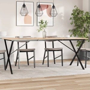 vidaXL Nohy jedálenského stola X-rám 180x80x73 cm liatina