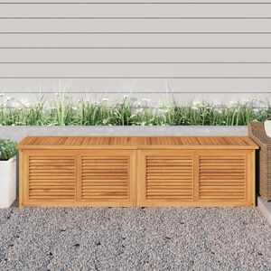 vidaXL Záhradný úložný box s vreckom 200x50x55 cm masívny teak