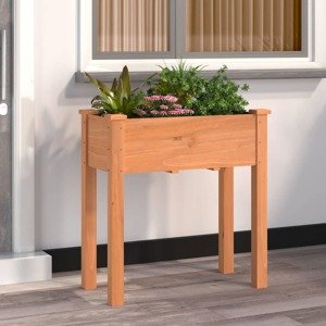 vidaXL Kvetináč s vložkou hnedý 71x37x76 cm jedľový masív