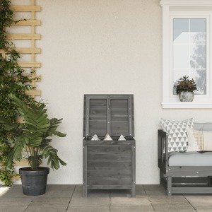 vidaXL Záhradný úložný box antracitový 50x49x56,5 cm jedľový masív