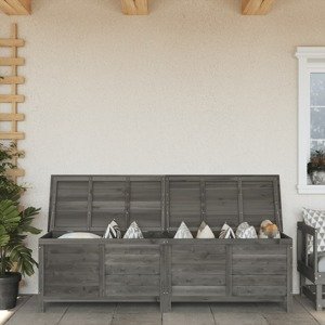 vidaXL Záhradný úložný box antracitový 198,5x50x56,5 cm jedľový masív