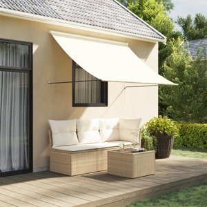 vidaXL Zaťahovacia markíza krémová 250x150 cm látka a oceľ