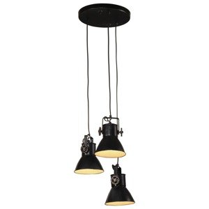 vidaXL Závesná lampa 25 W čierna 30x30x100 cm E27