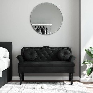 vidaXL Lavica s vankúšmi čierna 120,5x65x75 cm zamat