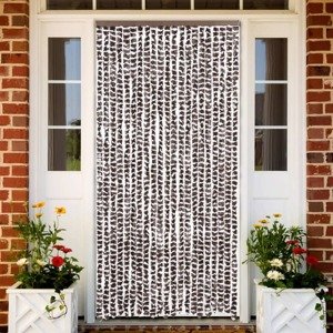 vidaXL Záves proti muchám hnedo-biely 90x200 cm ženilka