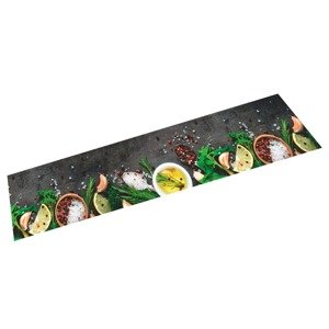vidaXL Kuchynský koberec umývateľný koreniny 60x300 cm zamat