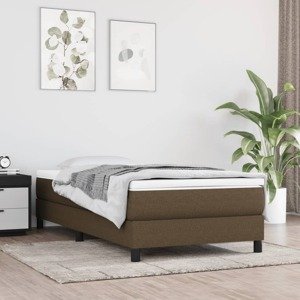 vidaXL Matrac s taštičkovými pružinami tmavohnedý 120x190x20 cm látka